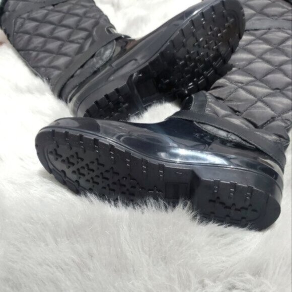 New Michael Kors Quilted Shearling Winter Belted Riding Fulton Boots - Picture 6 of 16